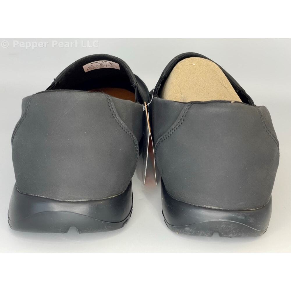 Black Comfortable Slip On Work Leisure Loafer Shoes Men's Size 8 Women's Size 10 - Picture 9 of 11